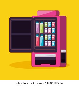dispenser of beverage with open door machine electronic