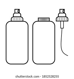 Dispenser bottle mockup isolated on white