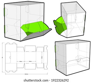 Dispenser Box (Internal measurement 15x10x15cm) and Die-cut Pattern. The .eps file is full scale and fully functional. Prepared for real cardboard production.