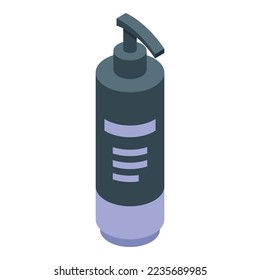 Dispenser care icon isometric vector. Cosmetic gel. Skin line
