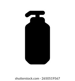 Dispenser container icon for liquid hygiene products
