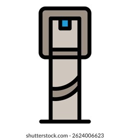 Dispenser cooler icon. Outline Dispenser cooler vector icon for web design isolated on white background color flat