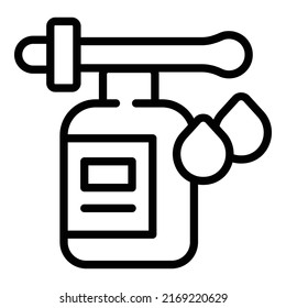 Dispenser cream icon outline vector. Cosmetic coconut. Milk soap