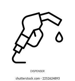 dispenser icon. Line Art Style Design Isolated On White Background
