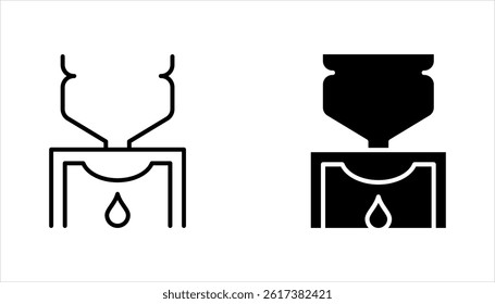 Dispenser icon set. Dispenser linear symbol, vector illustration on white background