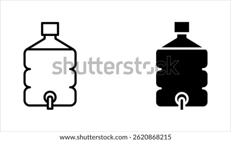 Dispenser icon set. Dispenser linear symbol, vector illustration on white background
