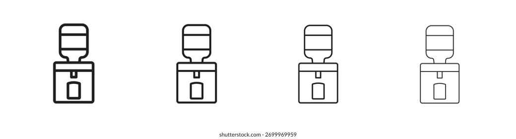 Dispenser-Symbole. bearbeitbare Strichsymbolsammlung.