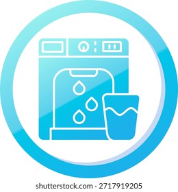 Diseño de icono de Vector de línea de dispensador