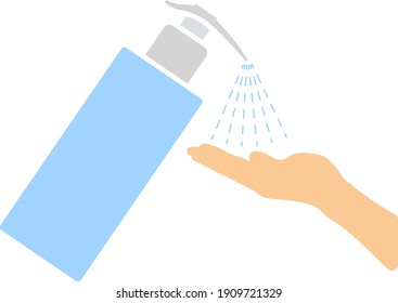 Dispenser Of Liquid Soap Icon. Flat Color Design. Vector Illustration.