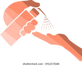 Dispensador De Icono De Jabón Líquido. Diseño de la escalera de color plana. Ilustración vectorial.