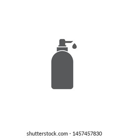Dispenser pump bottle vector icon isolated on white background