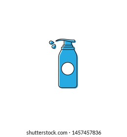 Dispenser pump bottle vector icon isolated on white background