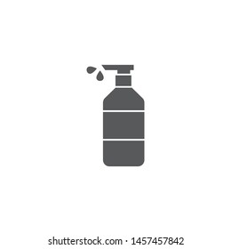 Dispenser pump bottle vector icon isolated on white background