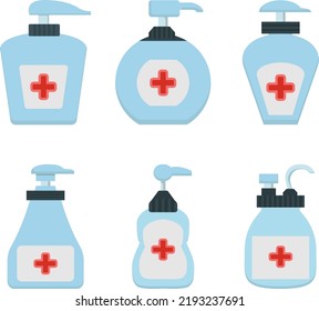 Dispenser Pump Soap Blue Bottle Of Gel, Liquid Soap, Lotion, Cream, Shampoo