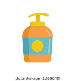 Dispenser soap icon. Flat illustration of dispenser soap vector icon isolated on white background