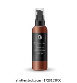 Dispenser, spray brown and black. Isolated on a white background. Vector illustration.