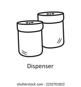 Dispenser vector outline Icon Design illustration. Bakery Symbol on White background EPS 10 File