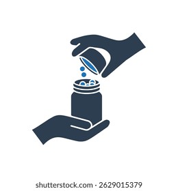 Dispensing Medication Container Icon Isolated On White Background