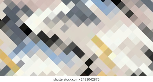 Dispersed background. Disintegration pixel effect illustration. Vector rectangle elements. Disappear transform rectangle texture. Dissolved filled square. Vector graphic.	