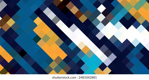 Dispersed background. Disintegration pixel effect illustration. Vector rectangle elements. Disappear transform rectangle texture. Dissolved filled square. Vector graphic.	