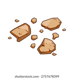 Dispersed cookie crumbs capture the essence of baking mishaps, leftover treats, and sweet snack remnants, illustrating messiness, dessert enjoyment, and delicious food traces