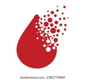 Dispersing drop icon. Vector Illustrator.