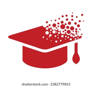 Das Graduierungssymbol zur Zerstreuung. Vektorgrafik.