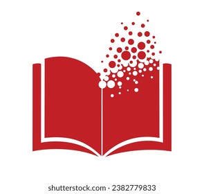 Dispersing open book icon. Vector Illustrator.