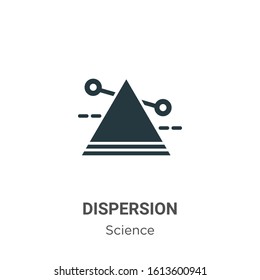 Dispersion glyph icon vector on white background. Flat vector dispersion icon symbol sign from modern science collection for mobile concept and web apps design.