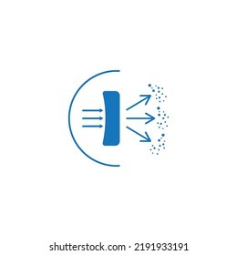 Dispersion icon vector illustration symbol design