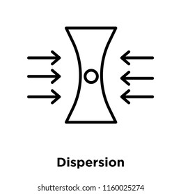 Dispersion icon vector isolated on white background, Dispersion transparent sign , sign and symbols in thin linear outline style