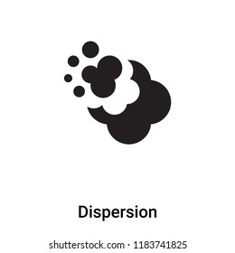 Dispersion icon vector isolated on white background, logo concept of Dispersion sign on transparent background, filled black symbol