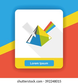 Dispersion prism flat icon