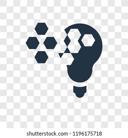 Dispersion vector icon isolated on transparent background, Dispersion transparency logo concept