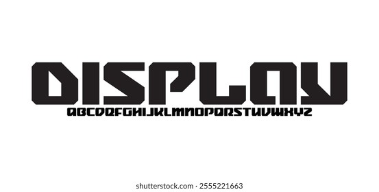 Display, Abstract technology space font and alphabet. techno effect fonts designs. Typography digital sci-fi concept. vector illustration