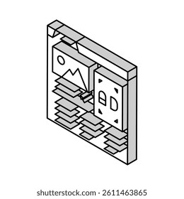 display advertising isometric icon vector. display advertising sign. isolated symbol illustration