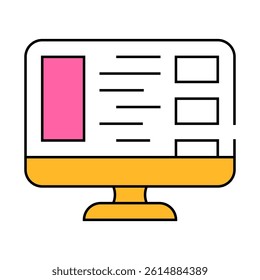 display advertising line icon vector. display advertising sign. isolated symbol illustration