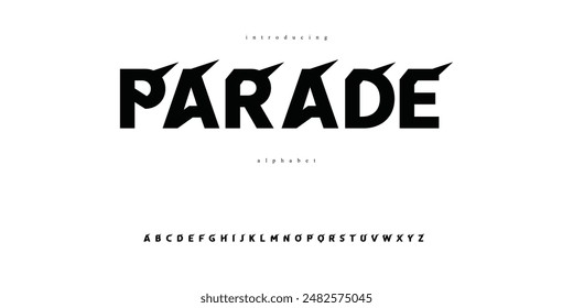 Display Alphabet Font Typeface Logotype for Poster Design