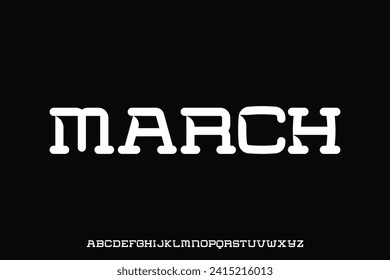 Display alphabet font vector design suitable for headline, poster, title, logo, album and more