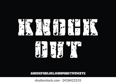 Display alphabet font vector design suitable for headline, logo, album cover, poster and more