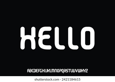 Display alphabet font vector design suitable for headline, poster, logotype, cover and many more