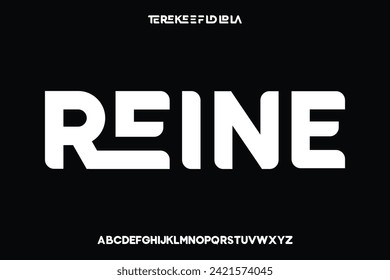 Mostrar el diseño del vector del tipo de letra del alfabeto adecuado para titular, afiche, logotipo, cubierta y muchos más