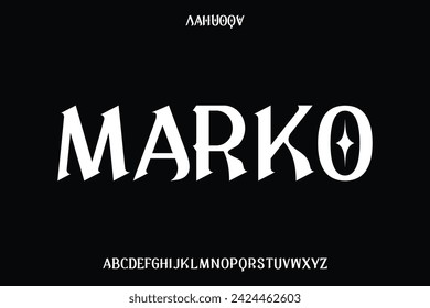 Display alphabet font vector design suitable for headline, poster, logotype, cover and many more