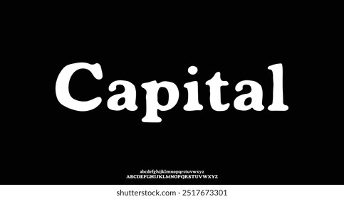 Exibir o design do vetor de fonte do alfabeto adequado para título, cartaz, revista, logotipo e muito mais