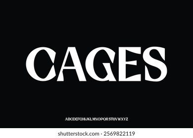 Display alphabet font vector design suitable for headline, poster, logo, magazine and many more