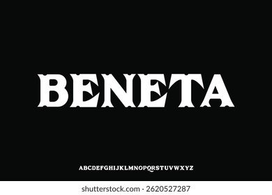 Diseño de Vector de fuente de alfabeto de visualización adecuado para titular, cartel, logotipo, revista y muchos más