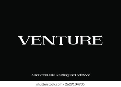 Diseño de Vector de fuente de alfabeto de visualización adecuado para titular, cartel, logotipo, revista y muchos más