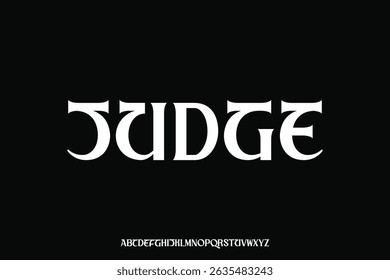 Diseño de Vector de fuente de alfabeto de visualización adecuado para titular, cartel, logotipo, revista y muchos más