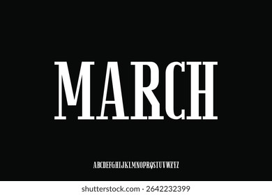 Display alphabet font vector design suitable for headline, poster, logo, magazine and many more