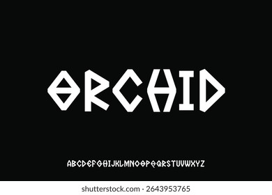 Diseño de Vector de fuente de alfabeto de visualización adecuado para titular, cartel, logotipo, revista y muchos más
